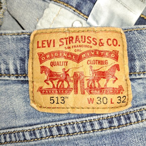 Levi Strauss &Co 513 Slim Straight Fit Jeans Water <Less W30xL32 - Picture 3 of 10